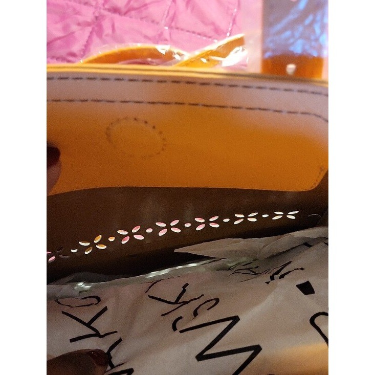 B. Makowsky Yellow Floral Laser-Cut Tote
