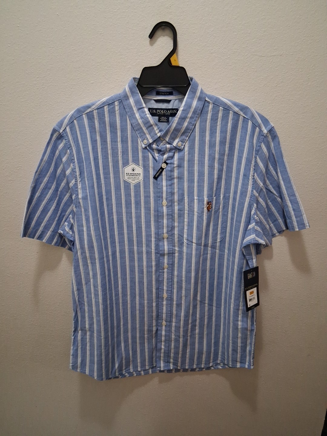 Mens U.S. Polo ASSN Short Sleeve Woven Shirt Size Large NWT