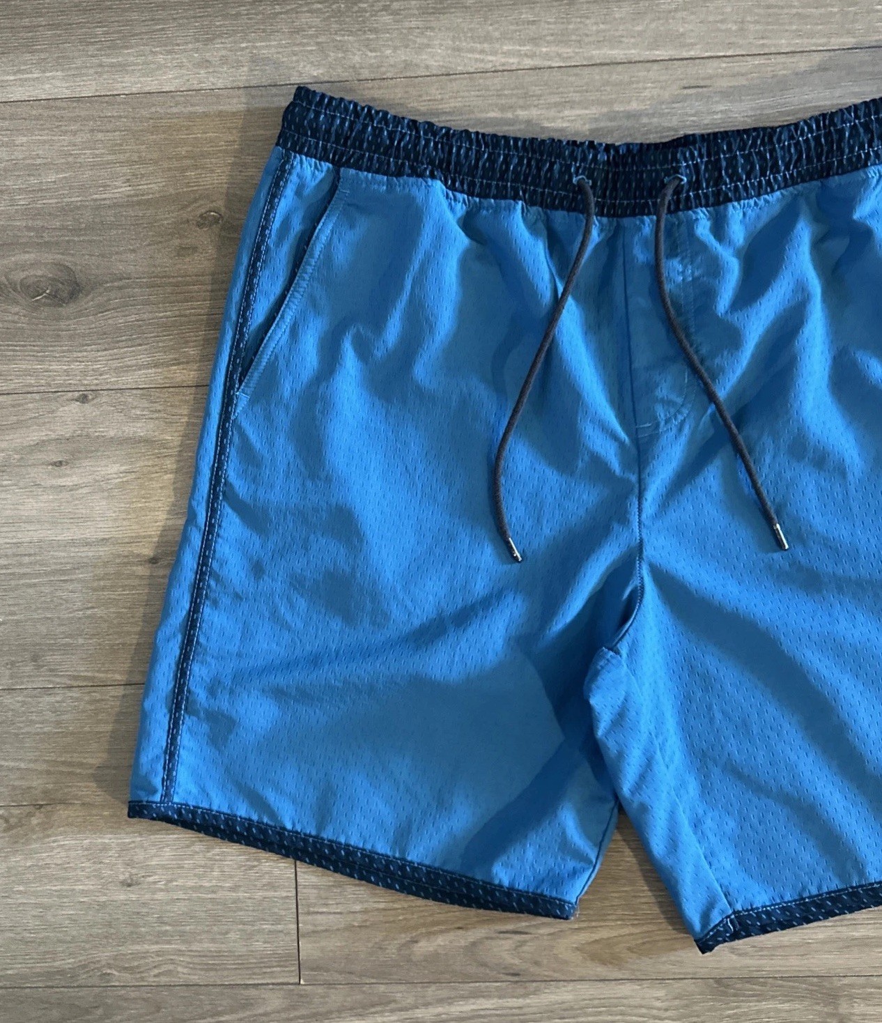 Hurley Mesh Lined Swim Trunks Pockets & Drawstring Mens Large Blue