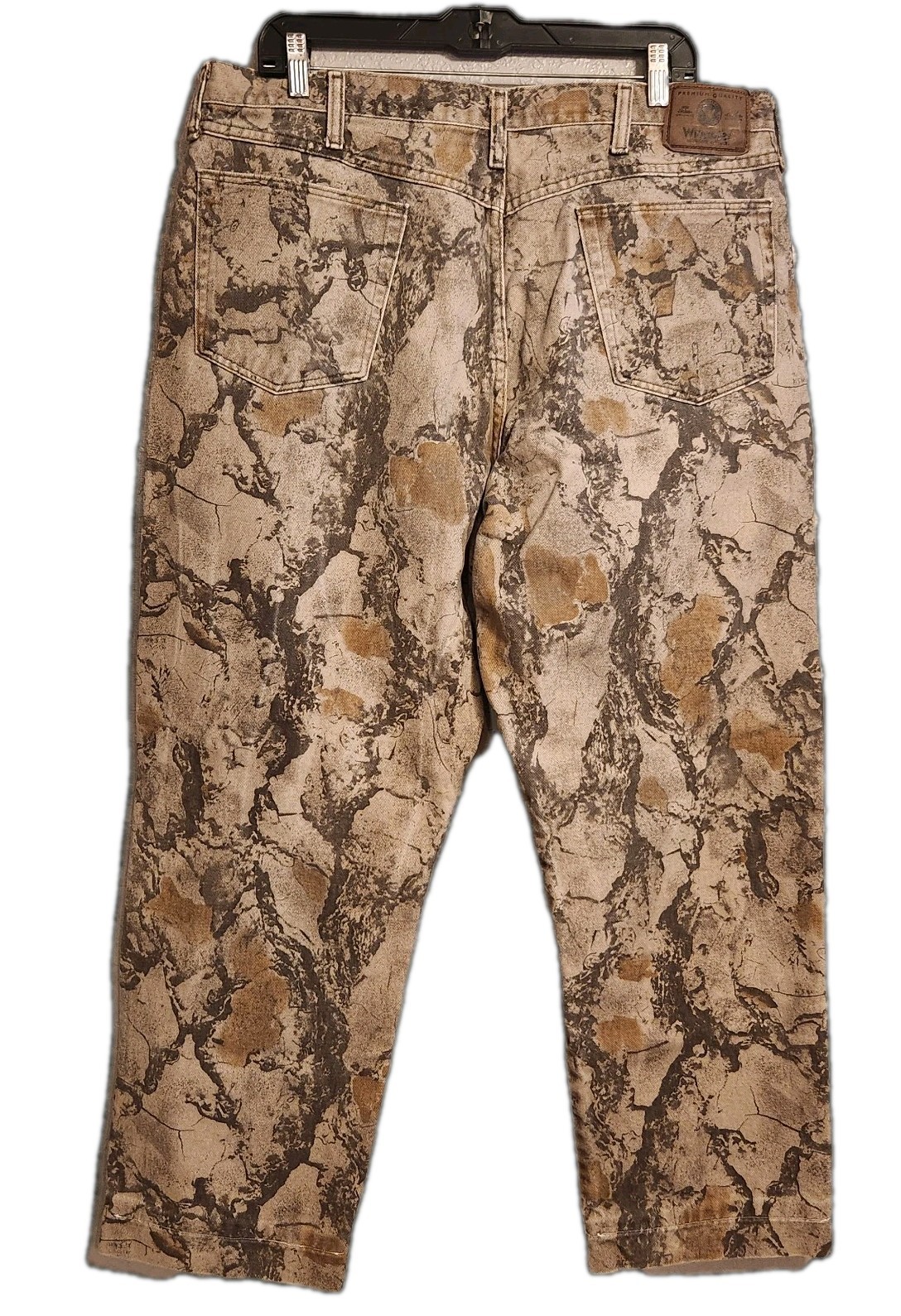 Wrangler Men’s Sz 40×32 Camo Outdoor Hunting Double Knee 100% Cotton
