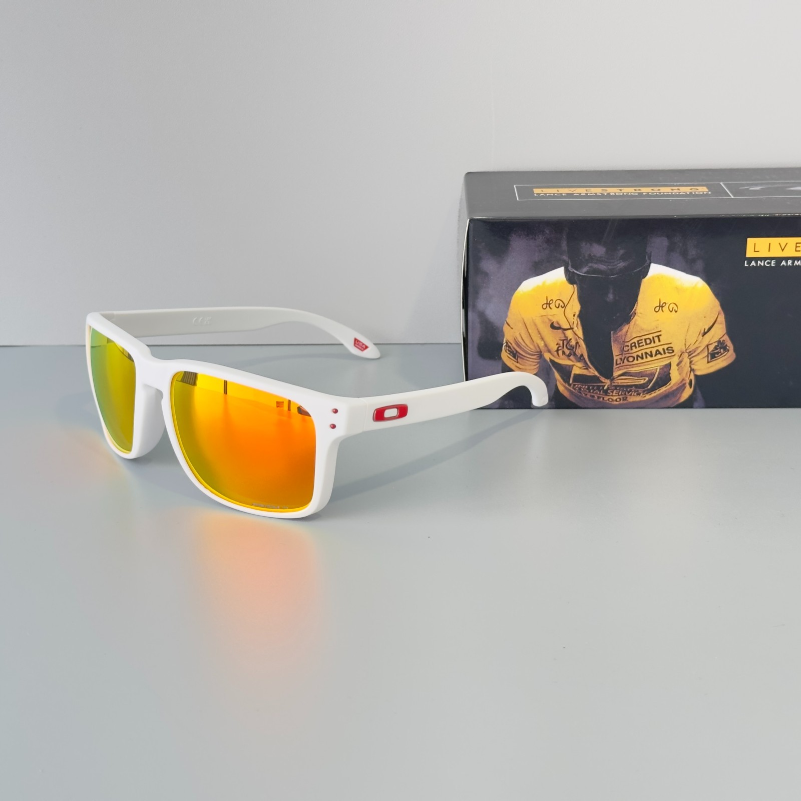 Oakley Holbrook XXL OO9487 Sunglasses White Frame Red Mirrored Lenses Unisex