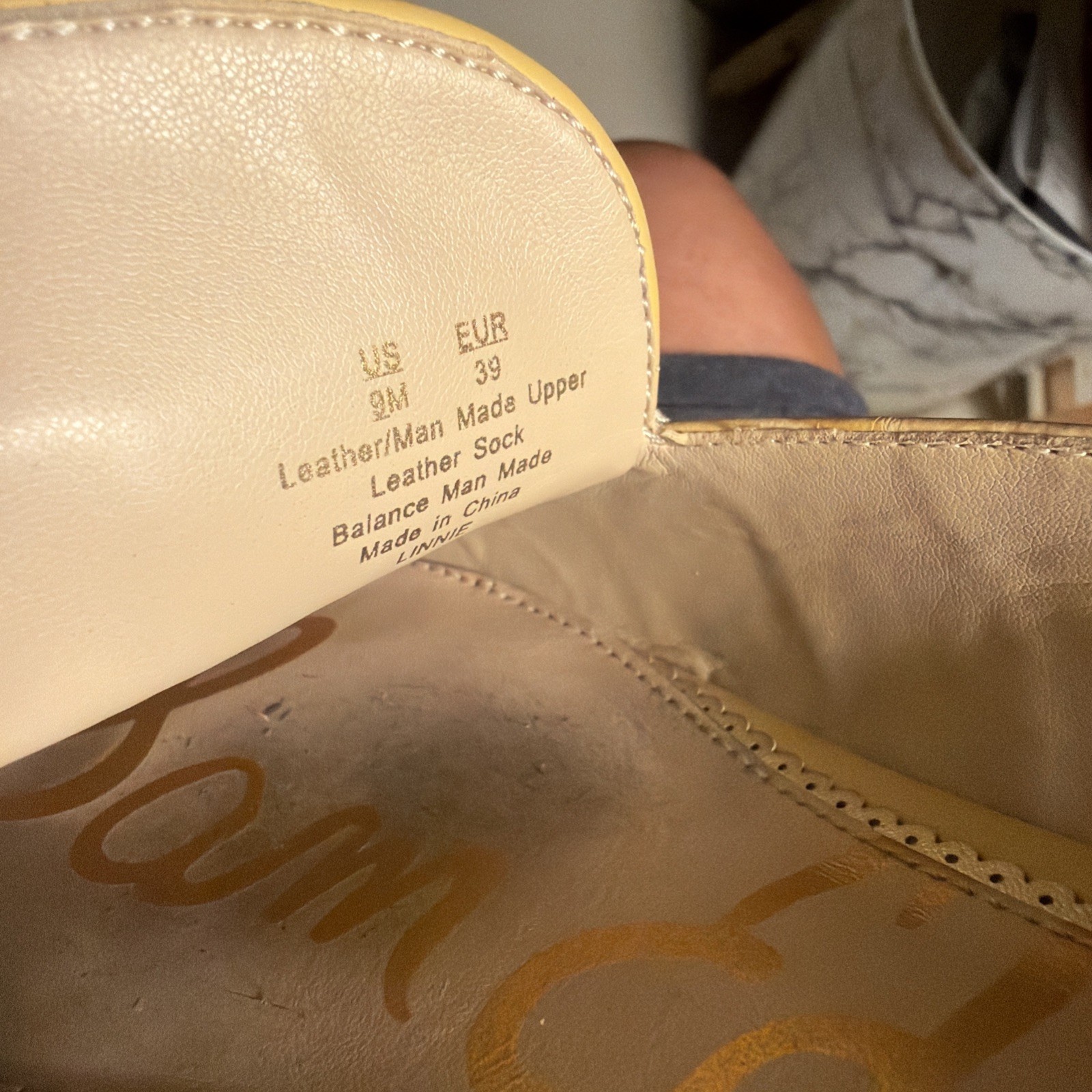 Sam Edelman Womens Laurna Sun Croc Leather Slip On Flats Sz 9M
