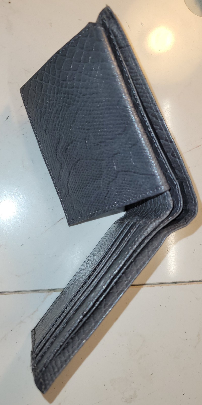 Genuine Leather Mens Access Denied Pocket Wallet Card Holder lots of slots