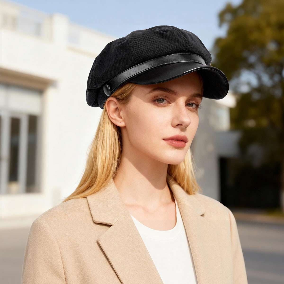 Fashion Women Men Newsboy Hat Baker Boy Peaked Beret Cap Vintage Visor Hat Cap