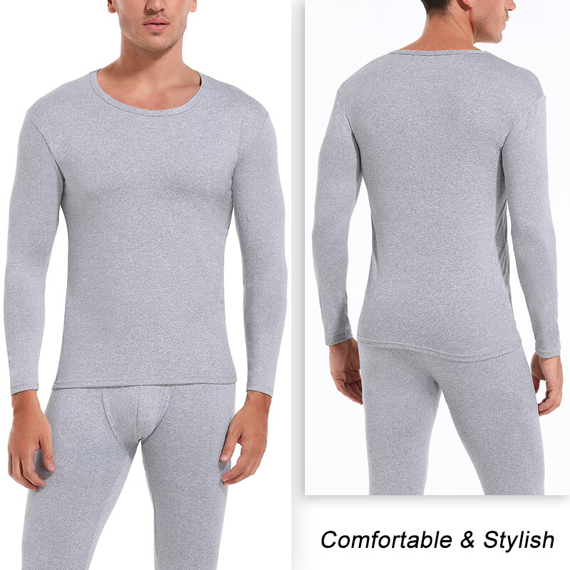 Men’s Thermal Underwear Set Ultra Soft Long Johns Set Base Layer Fleece Lined