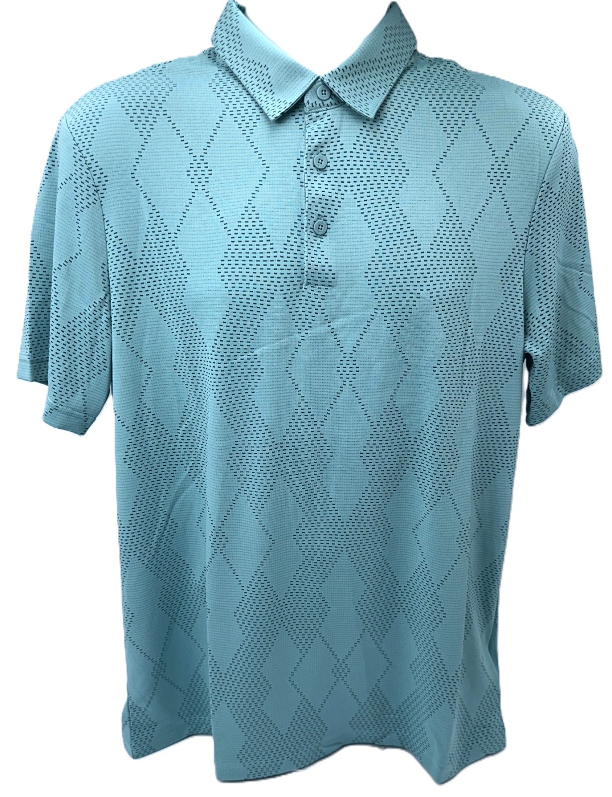 $70 Adidas Men’s Ultimate365 Textured Polo Shirt – Mint Iron – Large – New Tags