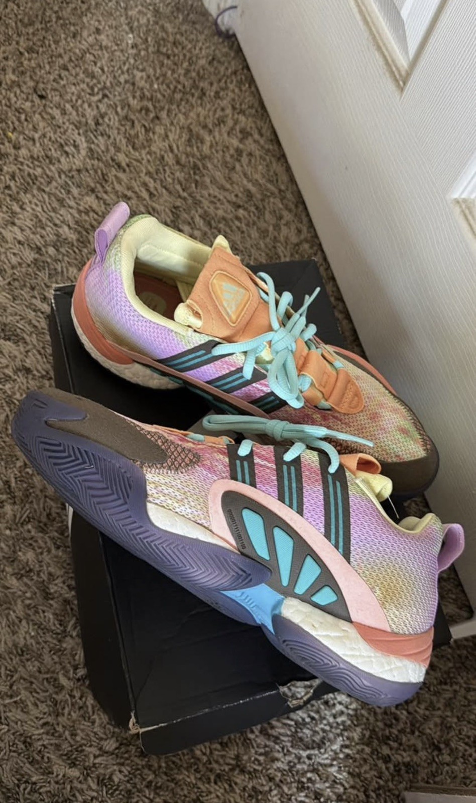adidas Pharrell Crazy BYW 2.0 Chalk Coral Multicolor Sneakers FU7369
