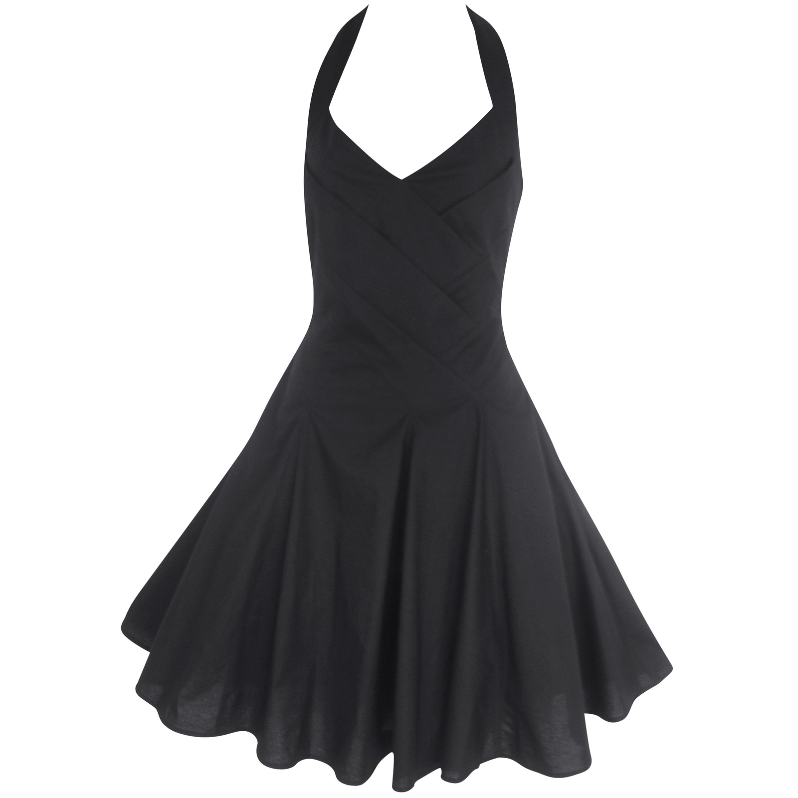 VINTAGE 1950’S HALTERNECK ROCKABILLY STYLE SWING EVENING PARTY DRESS SIZES 6-20