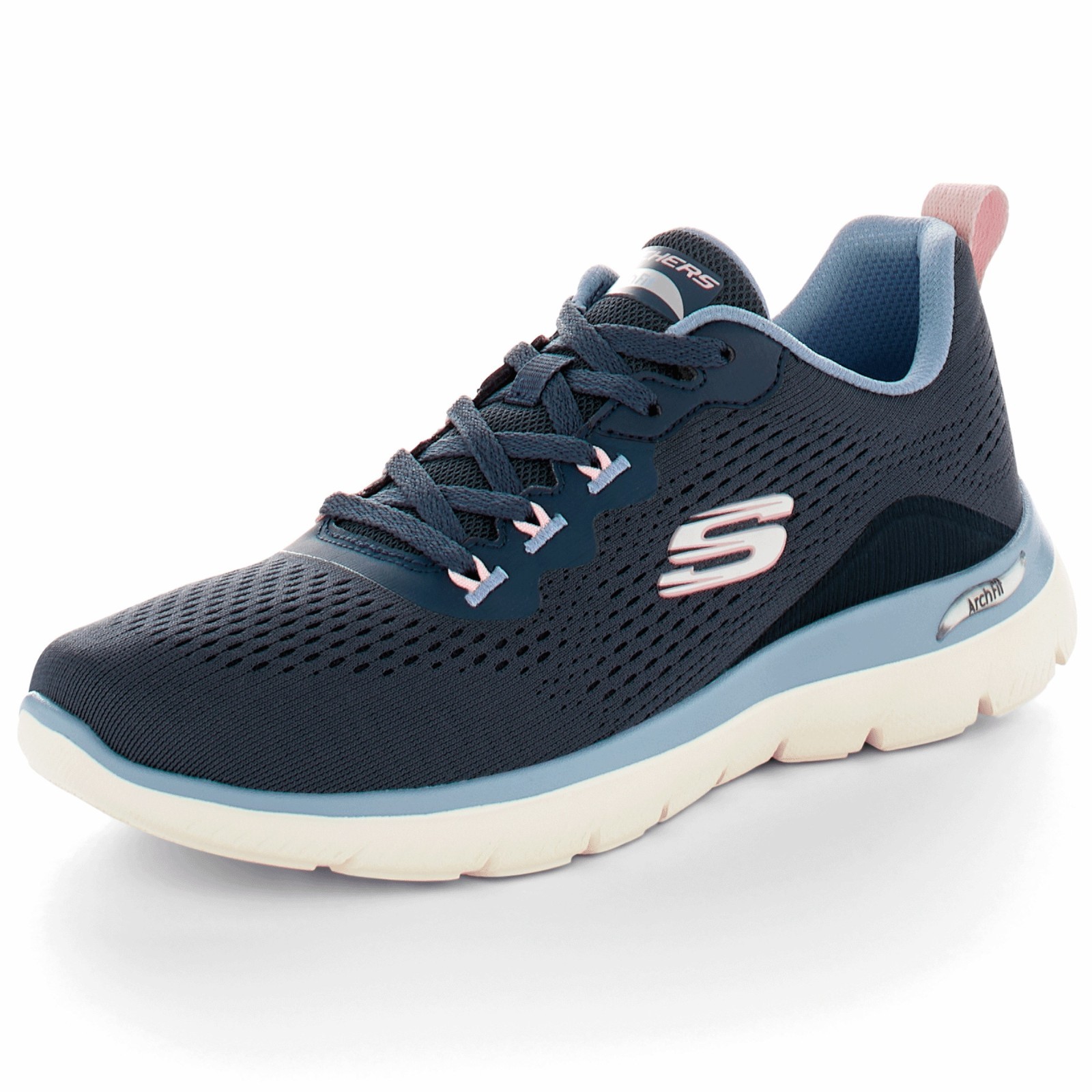 SALE ⚡ Skechers Women’s Arch Fit Summits Lace-Up in Navy Light – Medium Shoes