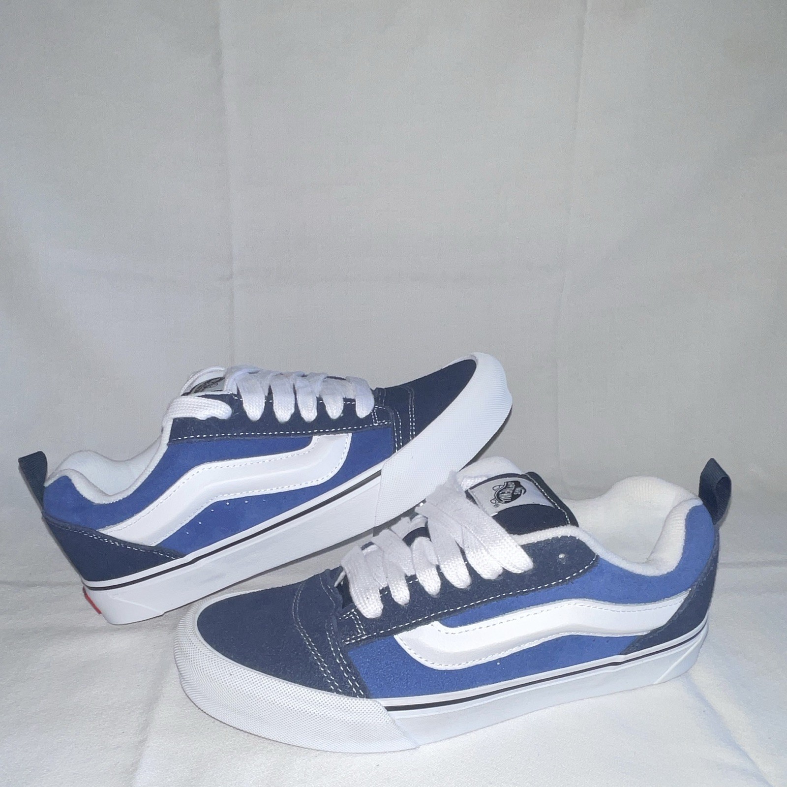 Vans Knu-Skool Navy/True White Low Top Suede Lace Up Sneaker VN0009QCNWD