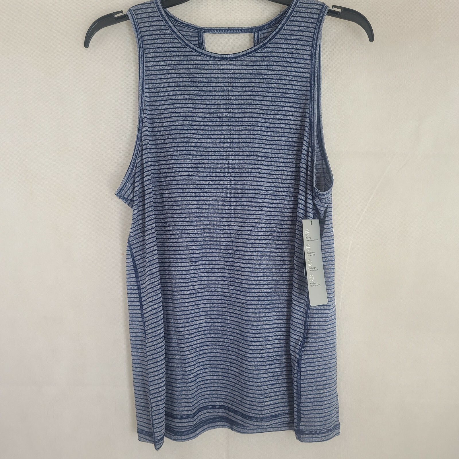 Ideology Womens Striped Fitness Tank Top Activewear WS-367