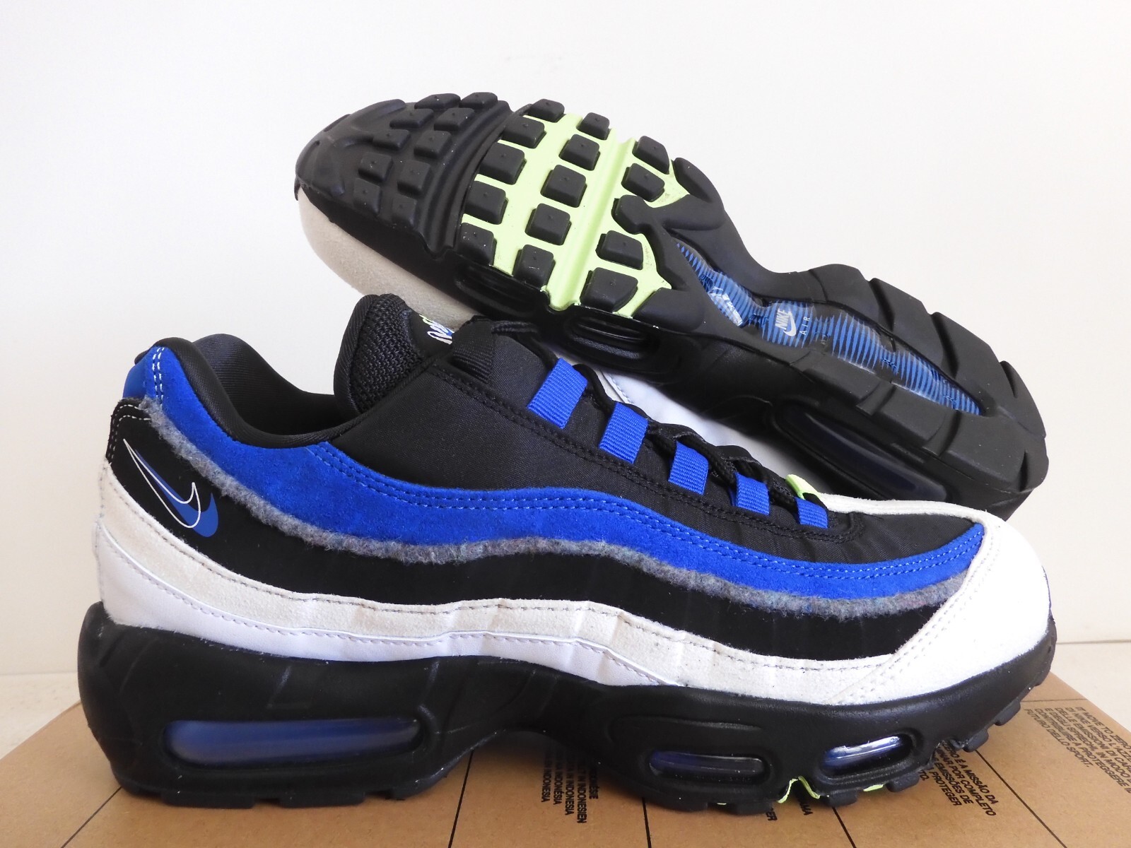 Nike Air Max 95 Se Black-White-Game Royal Blue Mens Sz 10.5 [DQ0268-001]