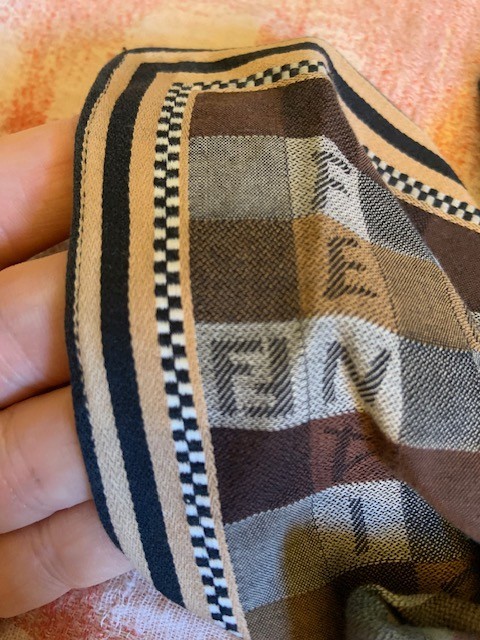 Rare Authentic Fendi FF logo Scarve, Hankercheif, Bag Bow