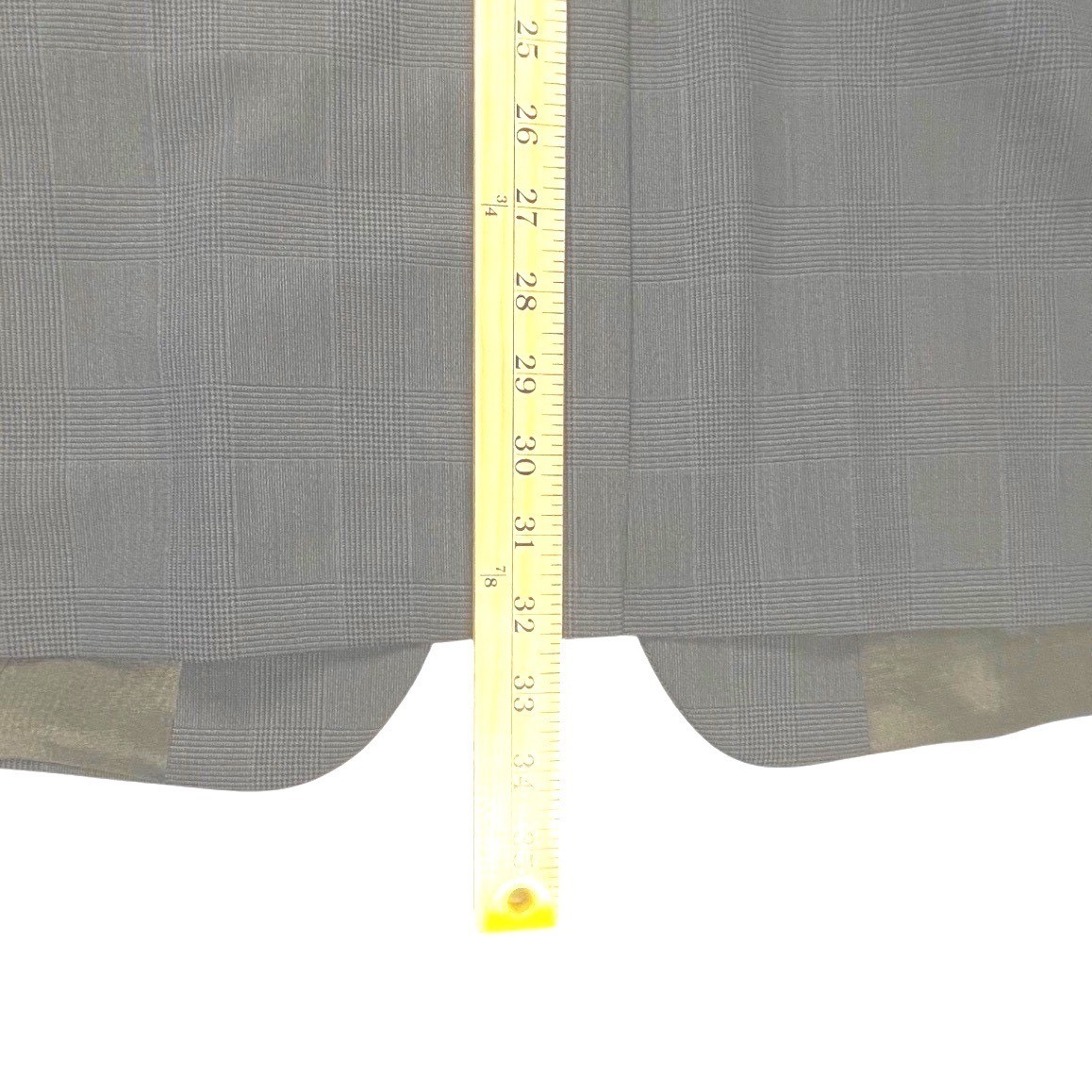 Corporate Image Tailored 42L Wool Blazer Mens Size Gray Glen Plaid Jacket *Flaw