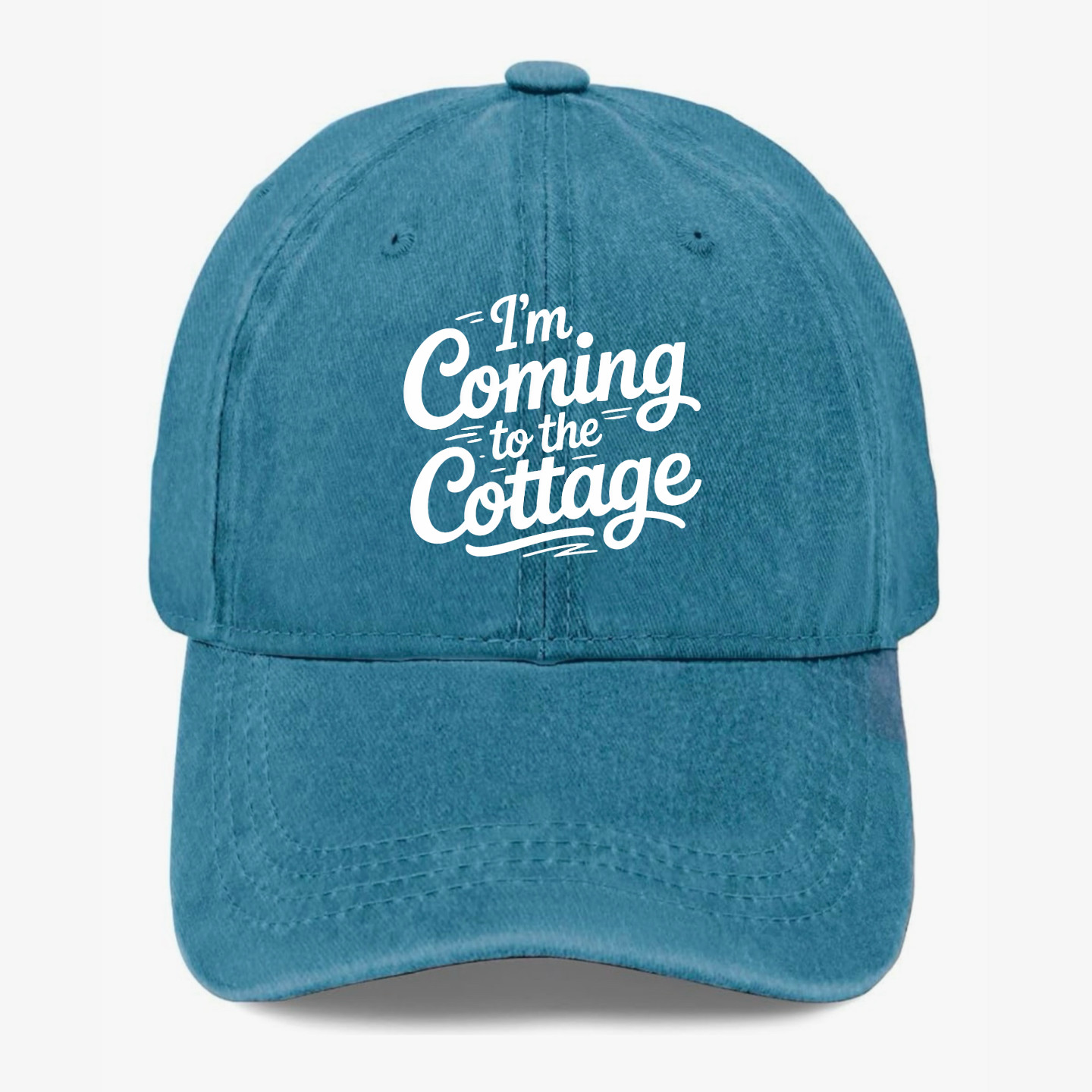 I’m Coming to the Cottage Hat Funny Lake House Vacation Baseball Cap Gift