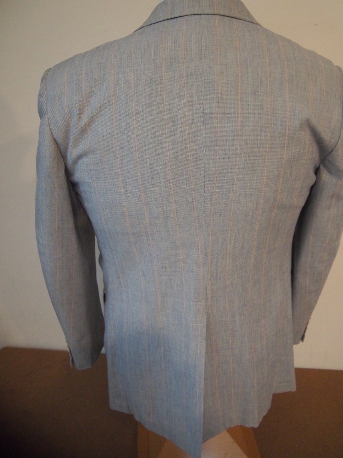 Vintage Haspel 2 Piece Cotton Blue Suit 38 short 30W x 28 Inseam Made in USA