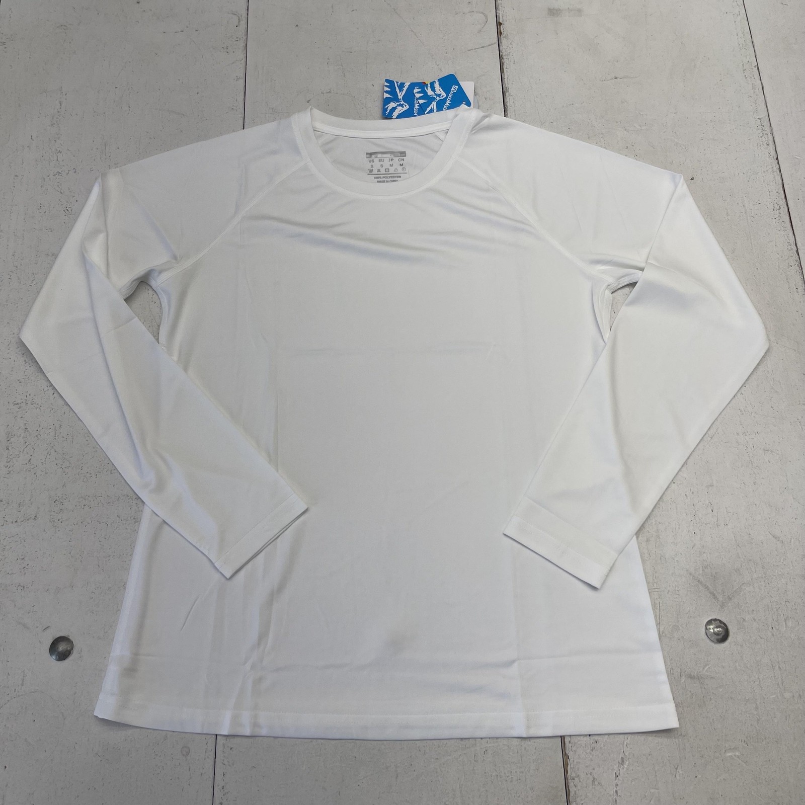 Magcomsen Shirt Womens Small White Long Sleeve SPF Rash Guard Hiking Fishing