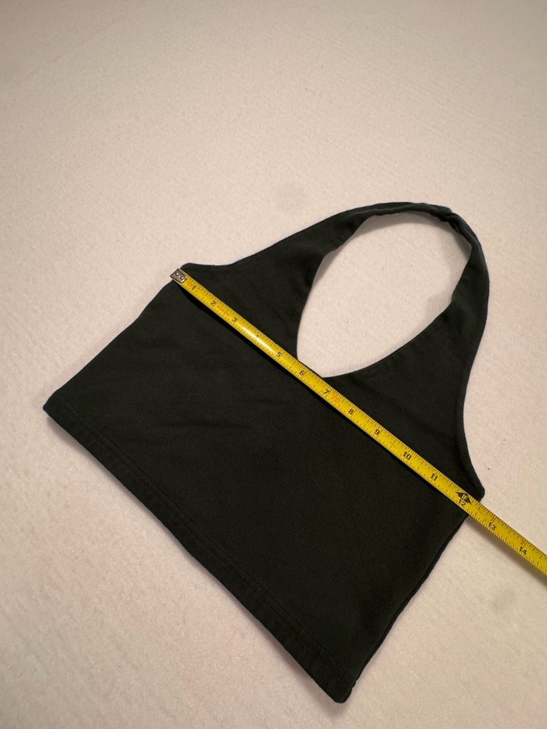 Brandy Melville Alexis Halter Crop Top Dark Green One Size Ribbed Stretch