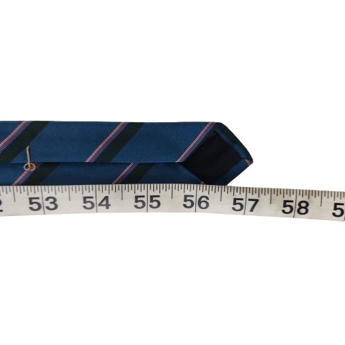Vtg. Ferrell Reed/Jack Henry Blue Thin Black Pink Purple Stripe Tie 100% Silk