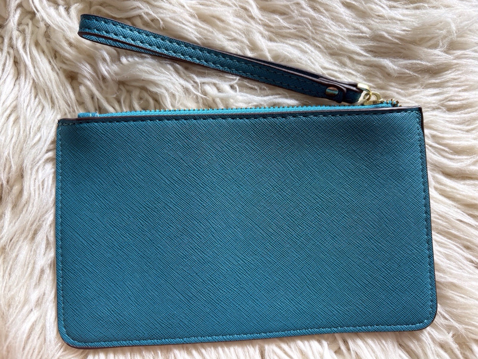 KATE SPADE NEW YORK Wristlet Wallet Clutch Teal Leather Fresh Air New w/out Tags