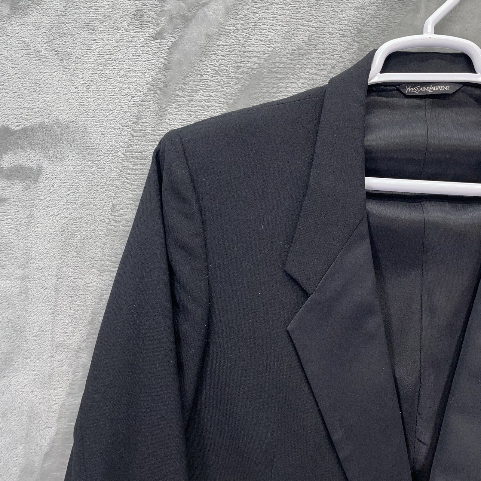 YVES saint Laurent Blazer Men 44R Jacket tuxedo one button supper formal black