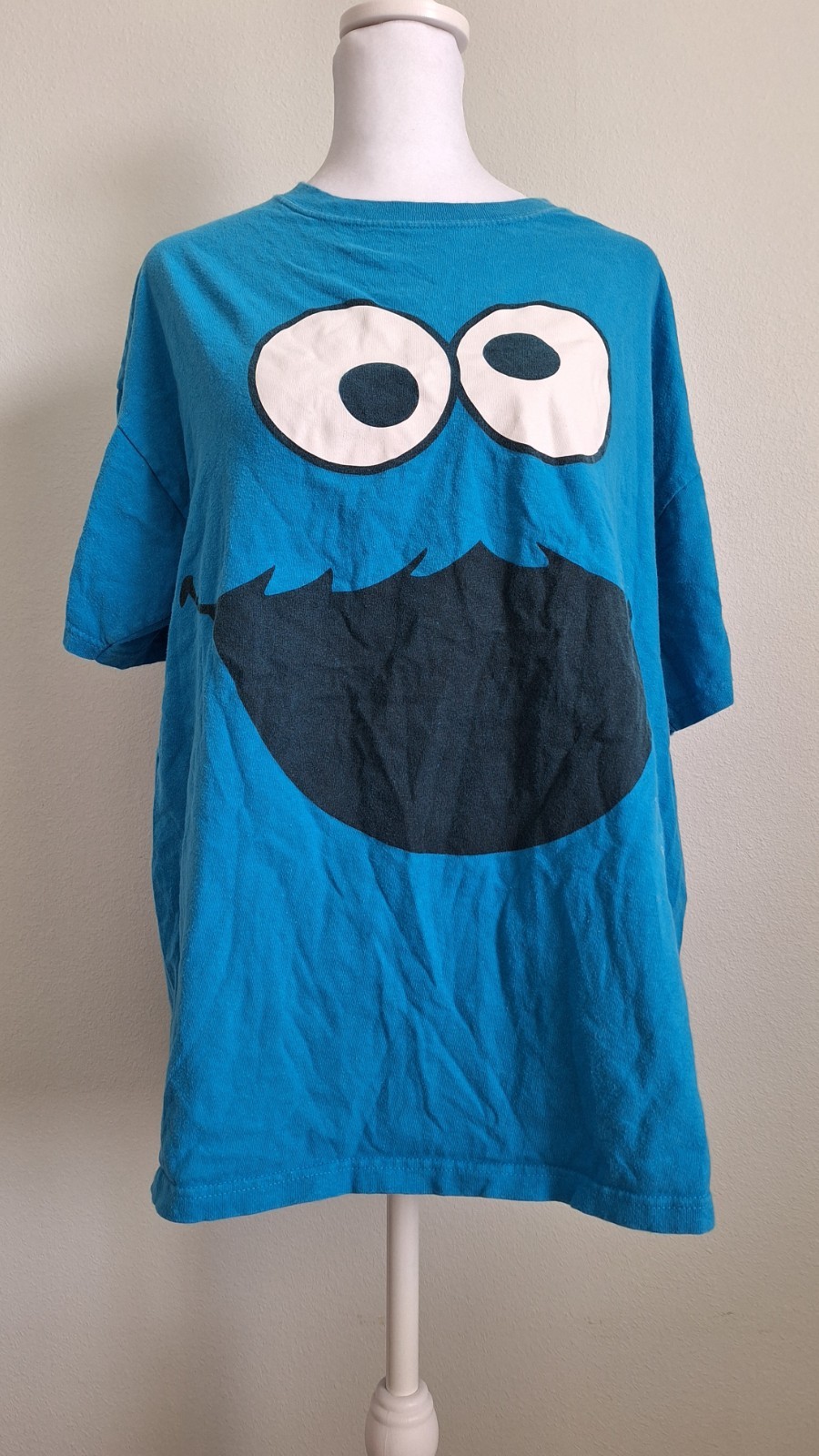 Sesame Street Cookie Monster Graphic T-Shirt Women’s Size L Blue Short Sleeve 3