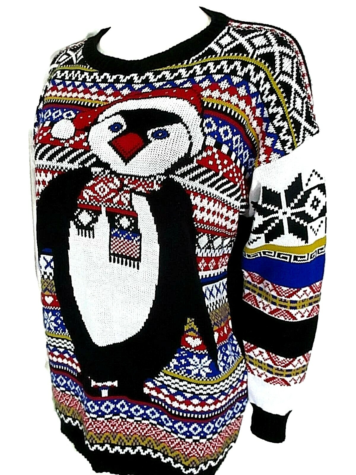 Blush United Kingdom Penguin Snow Winter Sweater size L/XL