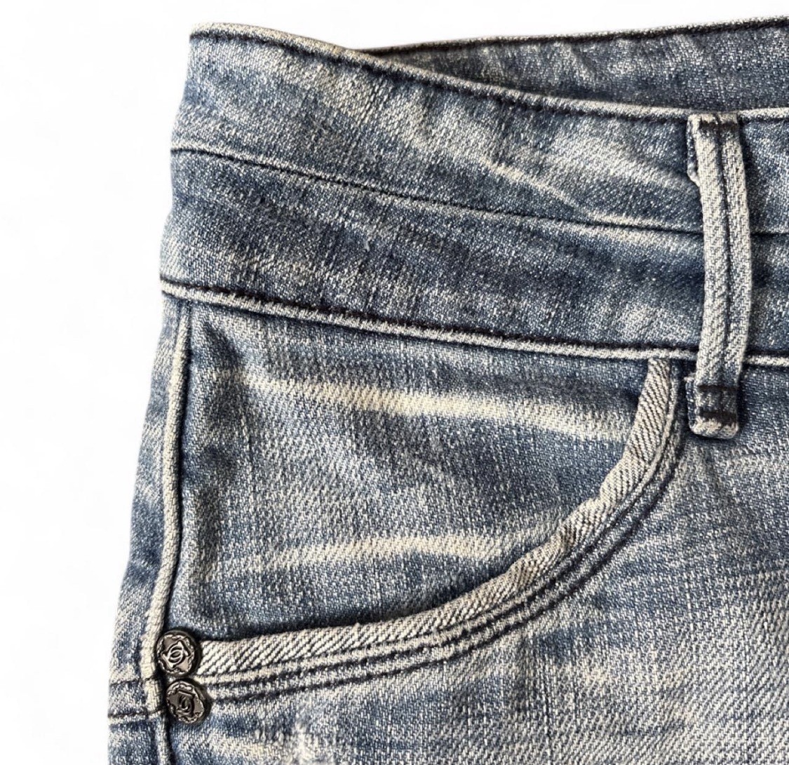 Vintage Bebe Premium Denim Y2K Micro Mini Skirt — Skylar Wash — Size 27