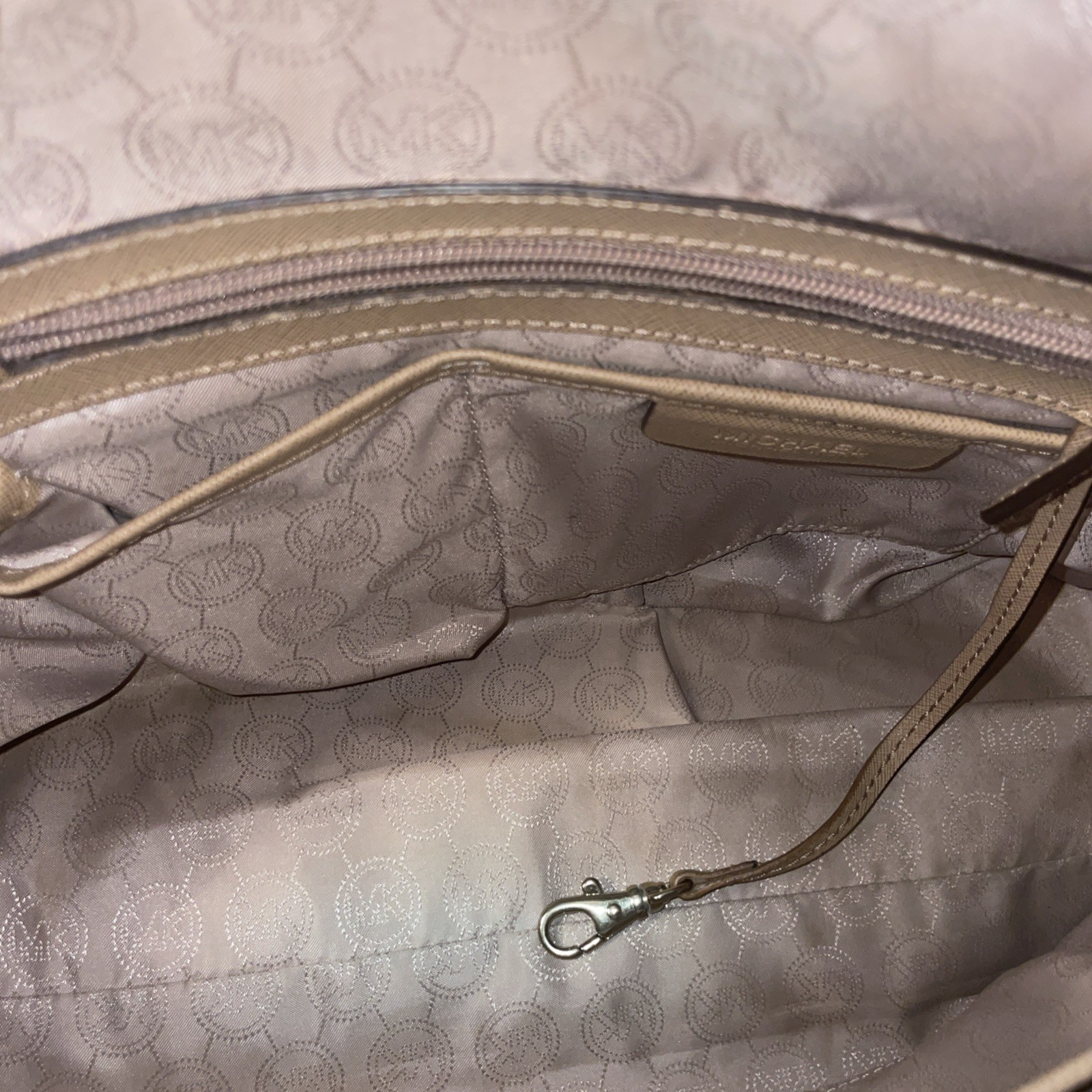 MICHAEL KORS SAVANNAH Tan LARGE SATCHEL LEATHER NWOT msrp: $398