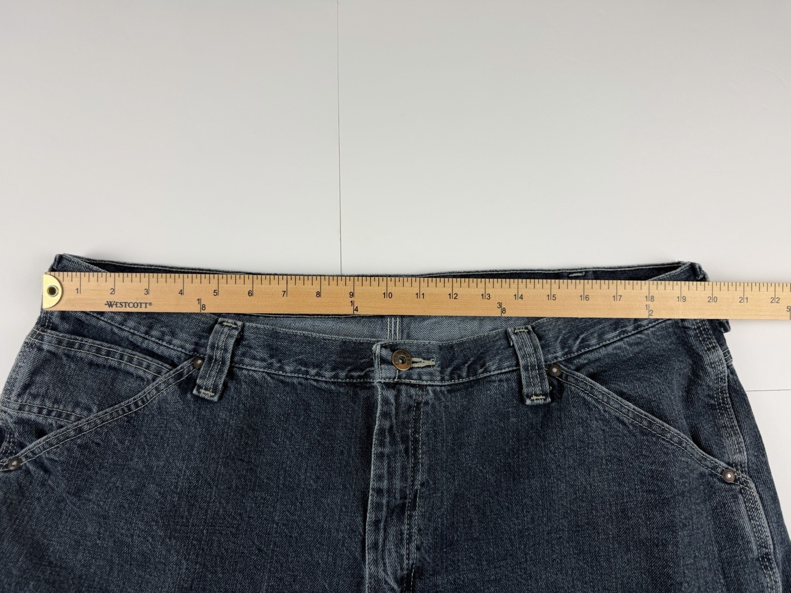 Lee Carpenter Jeans Men’s 42X30 Blue Relaxed Fit Utility Work Denim 100% Cotton