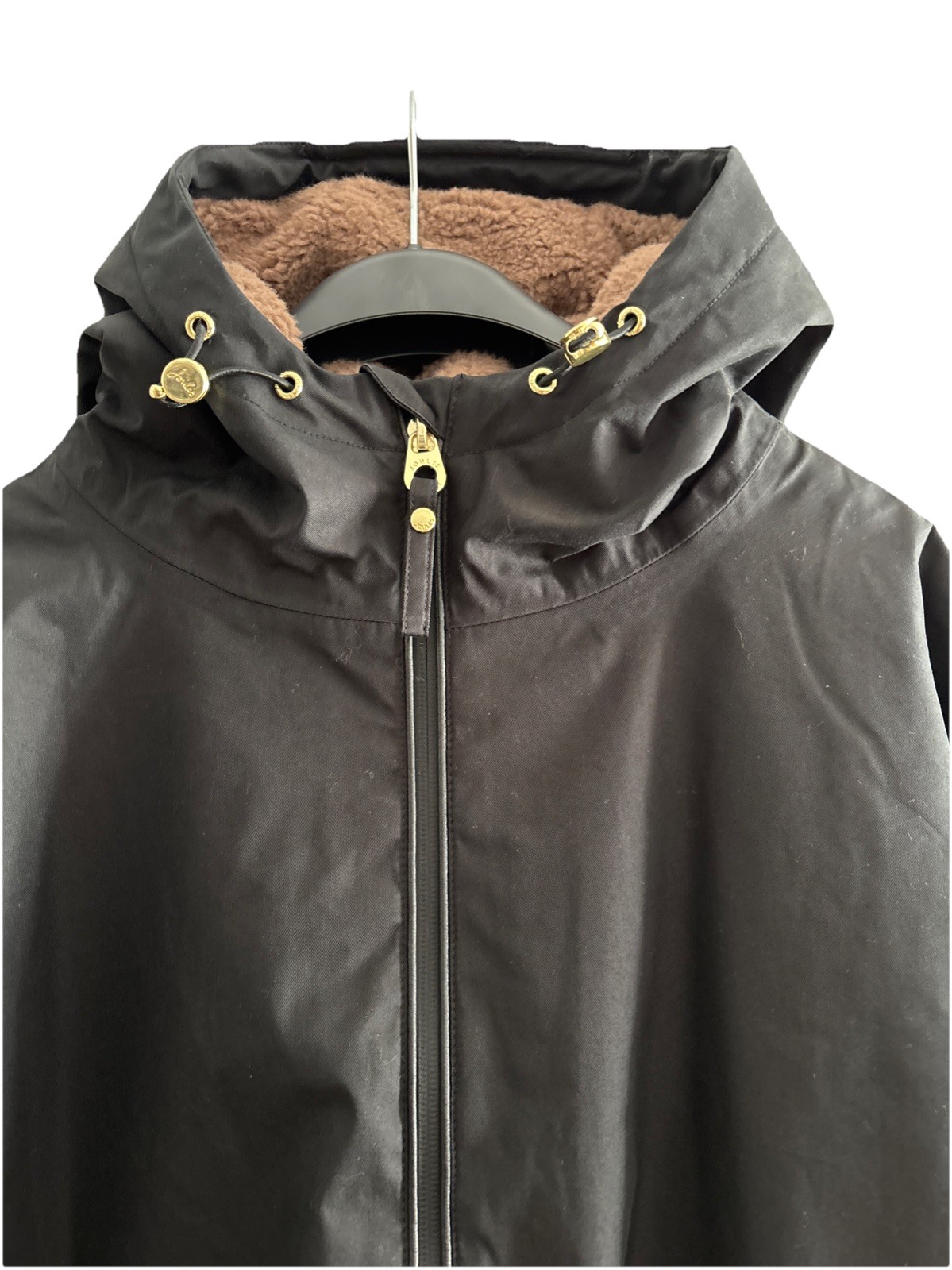 JOULES Coverwell Black Fleece Lined Waterproof Coat M/L EU40-46 BNWT RRP£129 Bl