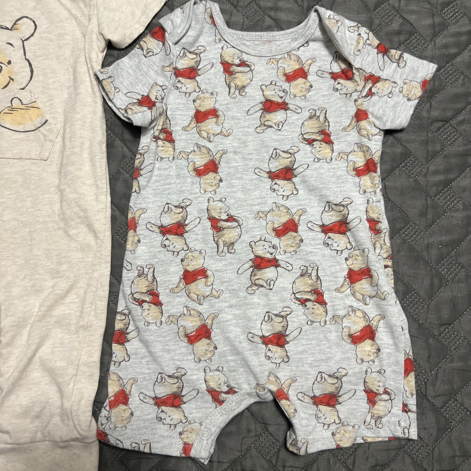 Disney Baby Winnie the Pooh Romper Set Of 2 6-9 Months