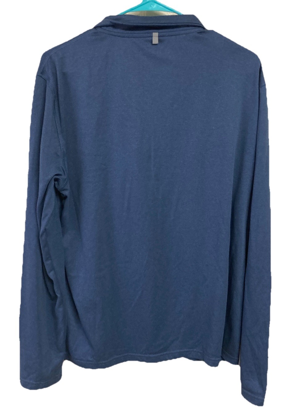 Men’s Polo Sport 1/4 Zip Pullover Performance Moisture Wicking Blue Size Large