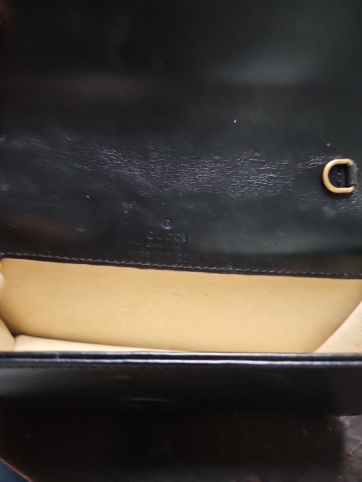Gucci Marmont Black Leather Clutch