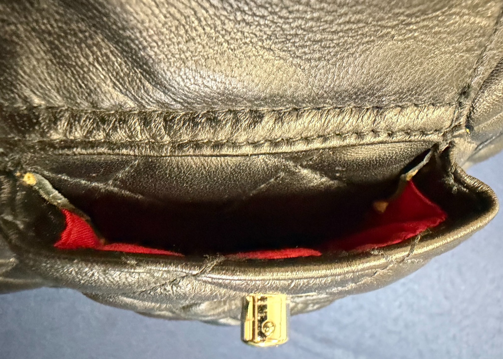 Harley-Davidson Quilted Leather Handbag/Satchel with Silver Accents