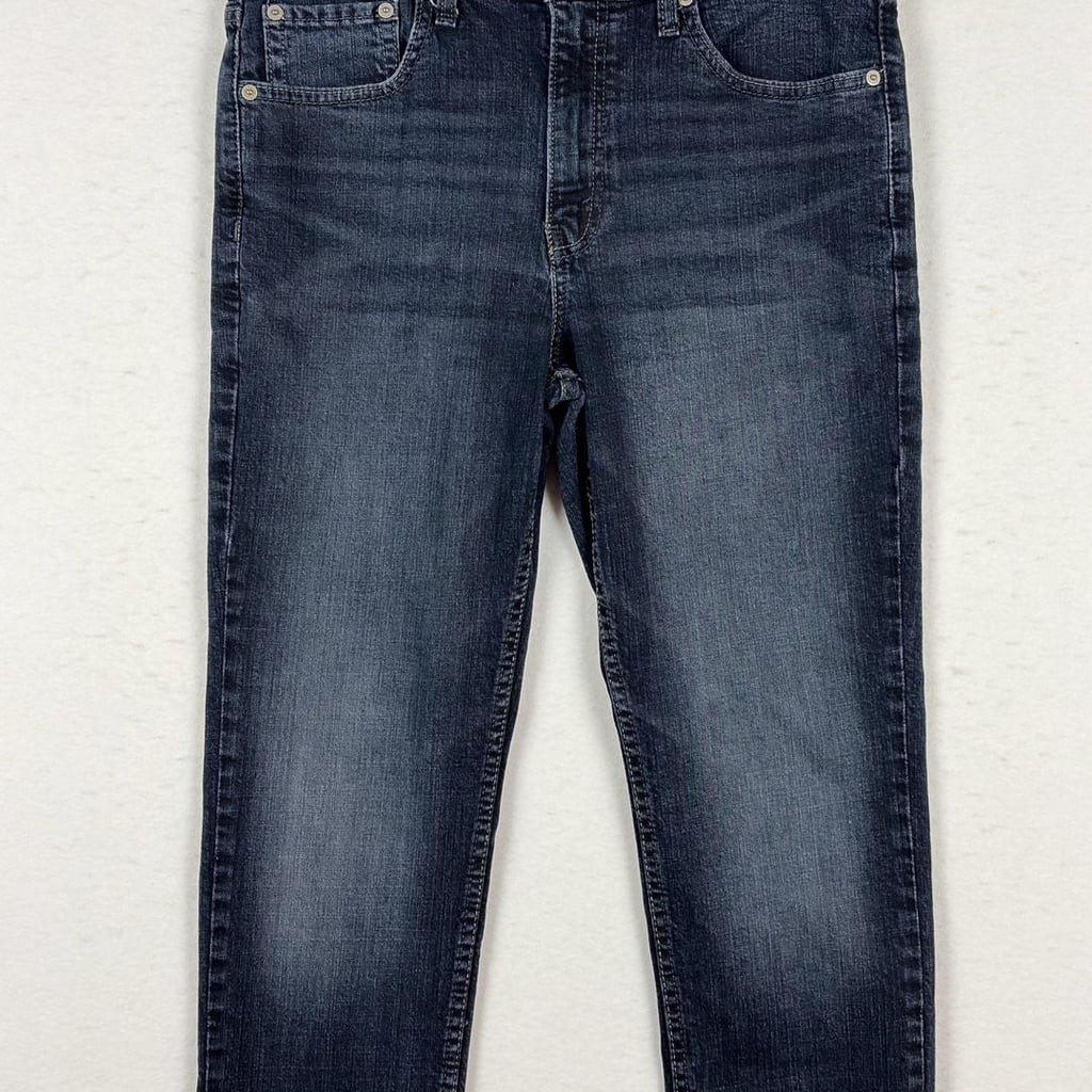 Signature Levi Strauss Mens S37 Slim Fit Jeans W33 L30 Dark Denim Stretch