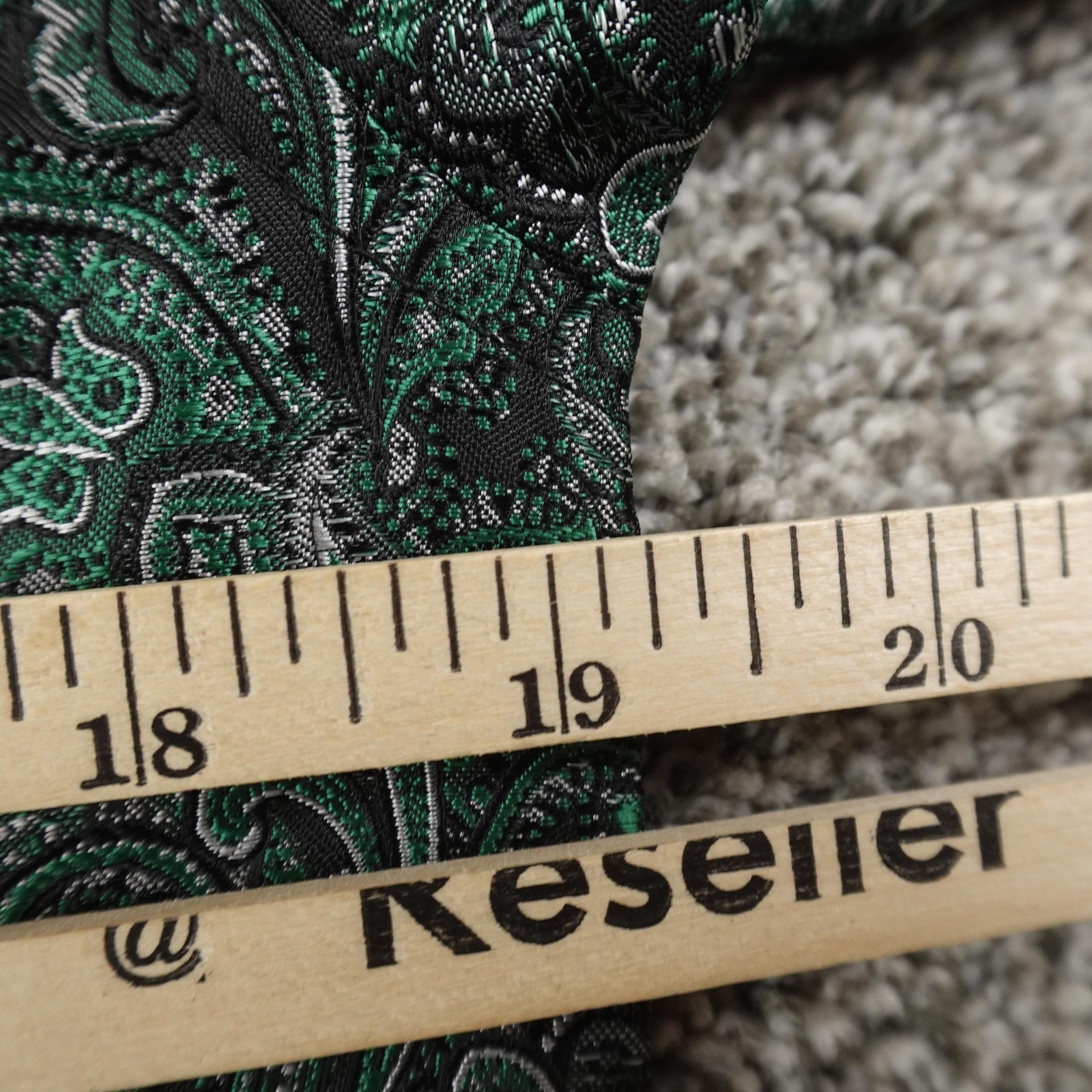 NEW BARRY WANG Shirt Mens S Green Paisley Short Sleeve Button Up Party Dress Top