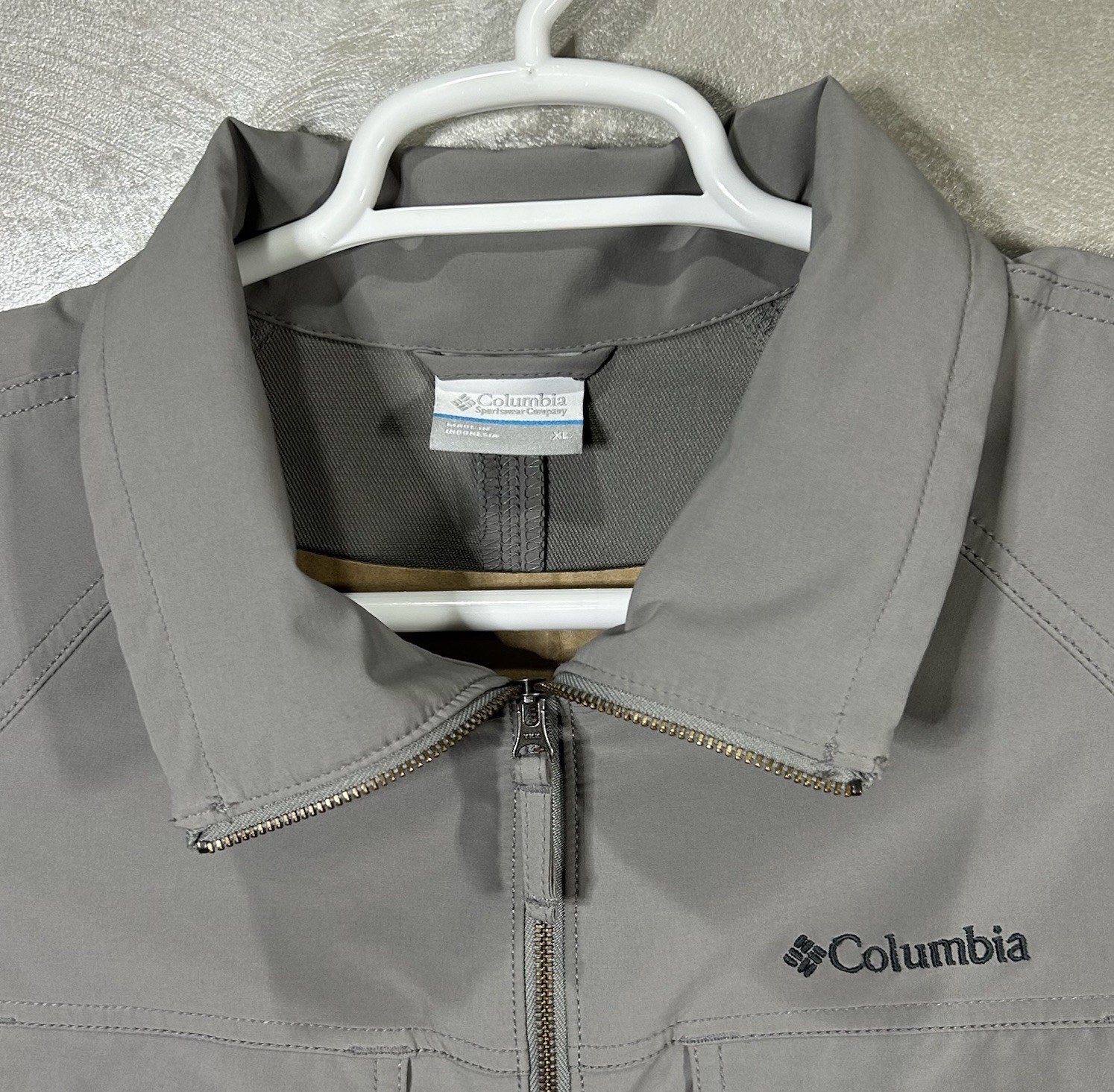 COLUMBIA Women Bomber Jacket Coat Size XL Gray Sport Coat Pockets