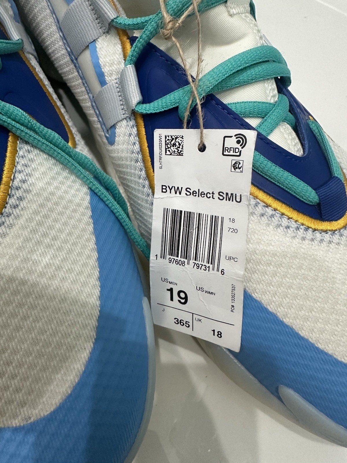 adidas BYW Select Hoop York City IF4285 White Blue Burst Men’s Sneakers Size 19