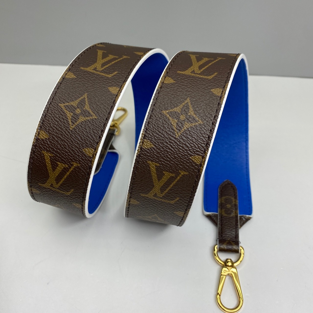 Louis Vuitton Pre-Owned Authentic Luxury Handbag Double-sided Strap Brown 90x4cm
