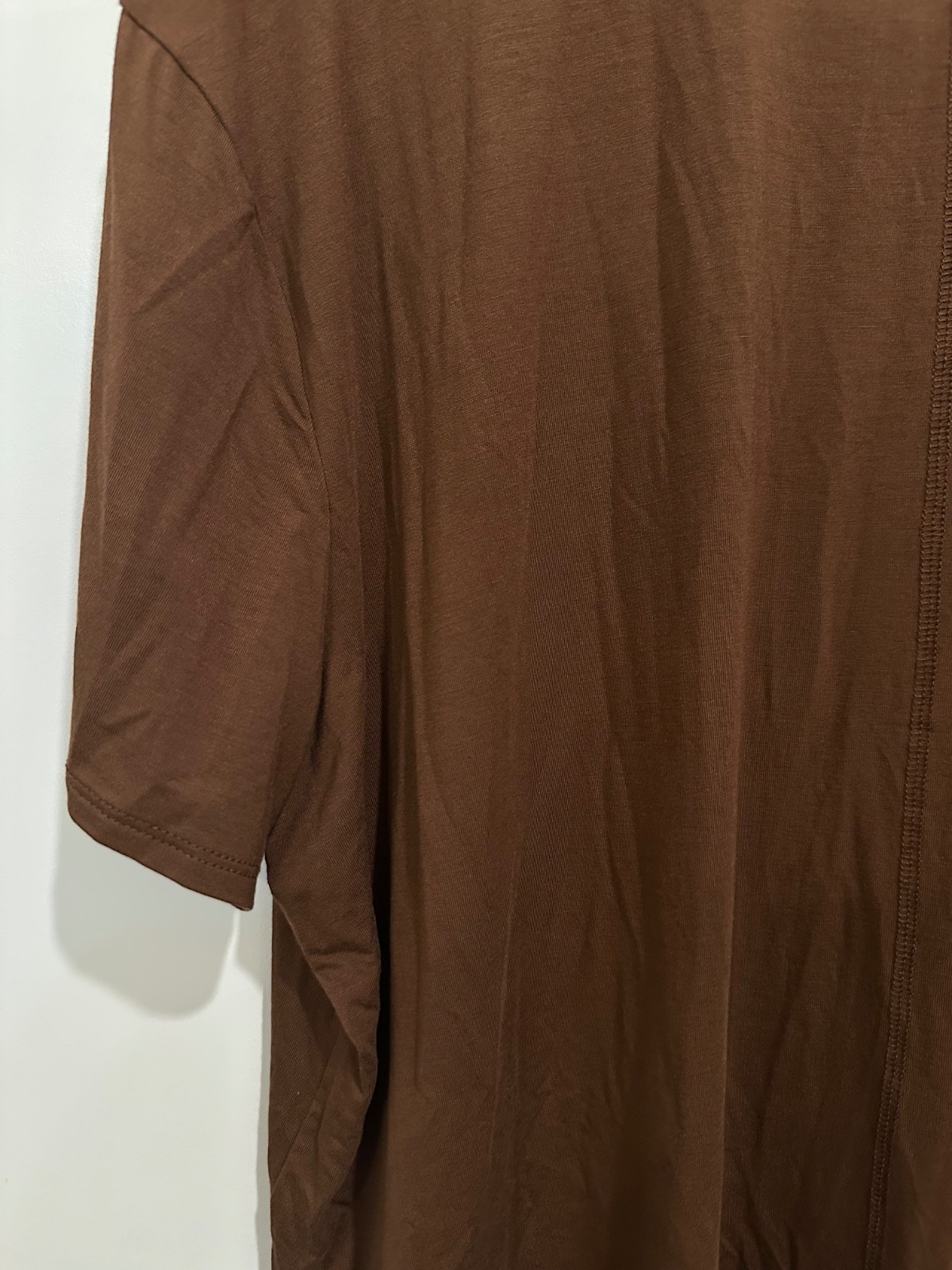 Women’s Time and Tru Short Sleeved V-Neck Top Brown XXXL/22