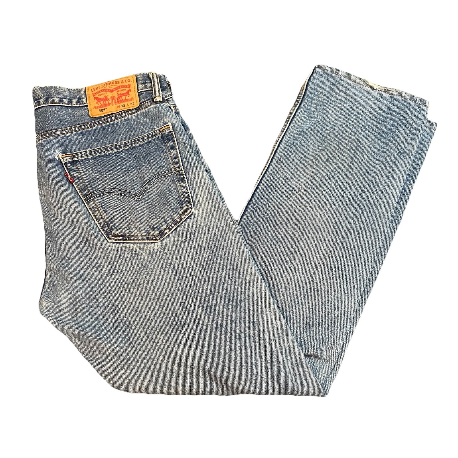 Vintage Levi’s 505 Denim Jeans Men’s Size 34×30 Blue Relaxed Fit Faded Workwear