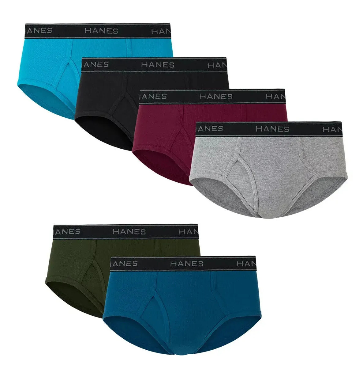 Hanes® Comfort Flex Briefs Men’s Color Briefs Underwear, 3 or 6 Pack S-3XL