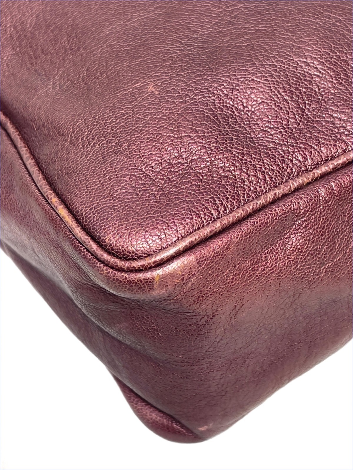 Bottega Veneta 2000’s Tote Bag Burgundy Leather Used