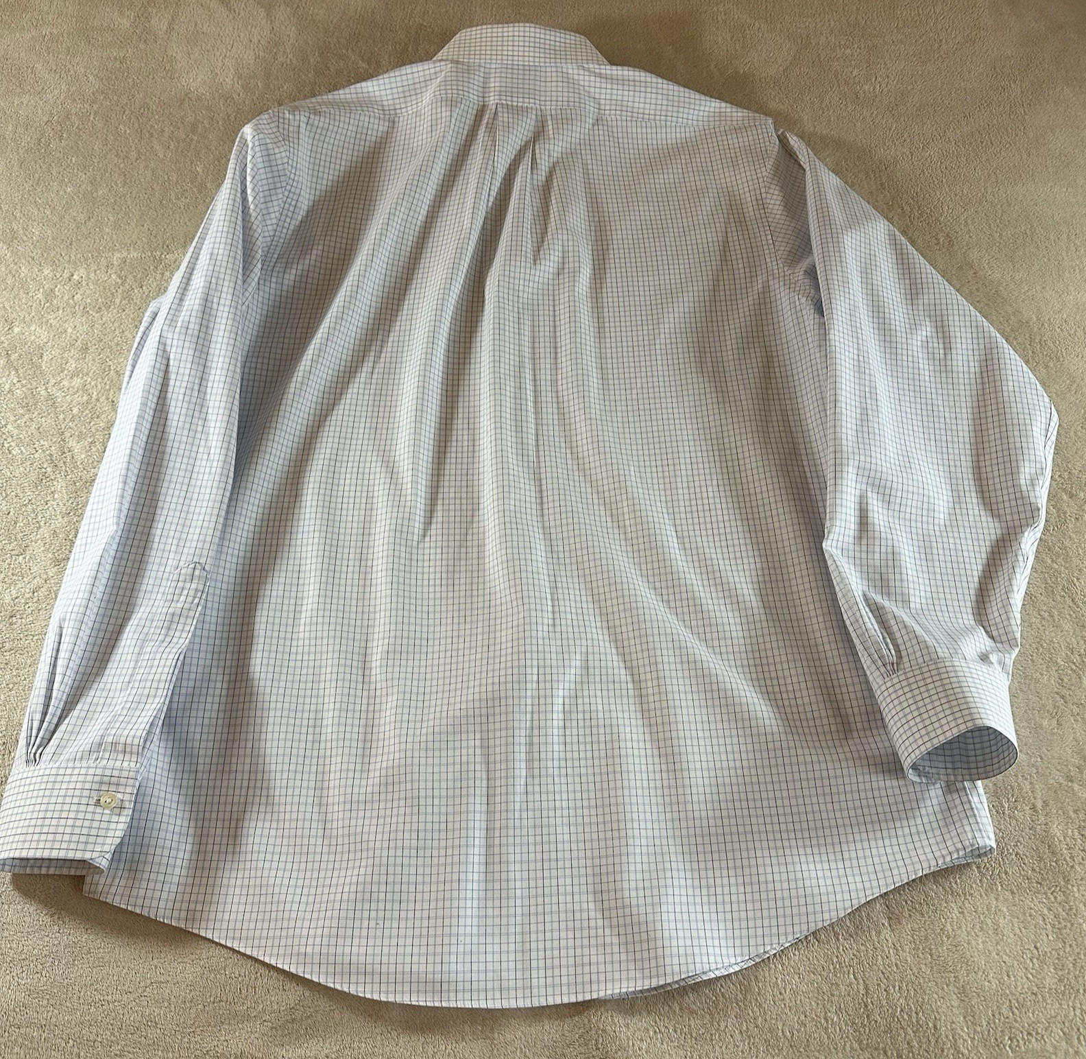 Brooks Brothers Men’s Regent Non-Iron Blue/white plaid size 16.5-35- #0194