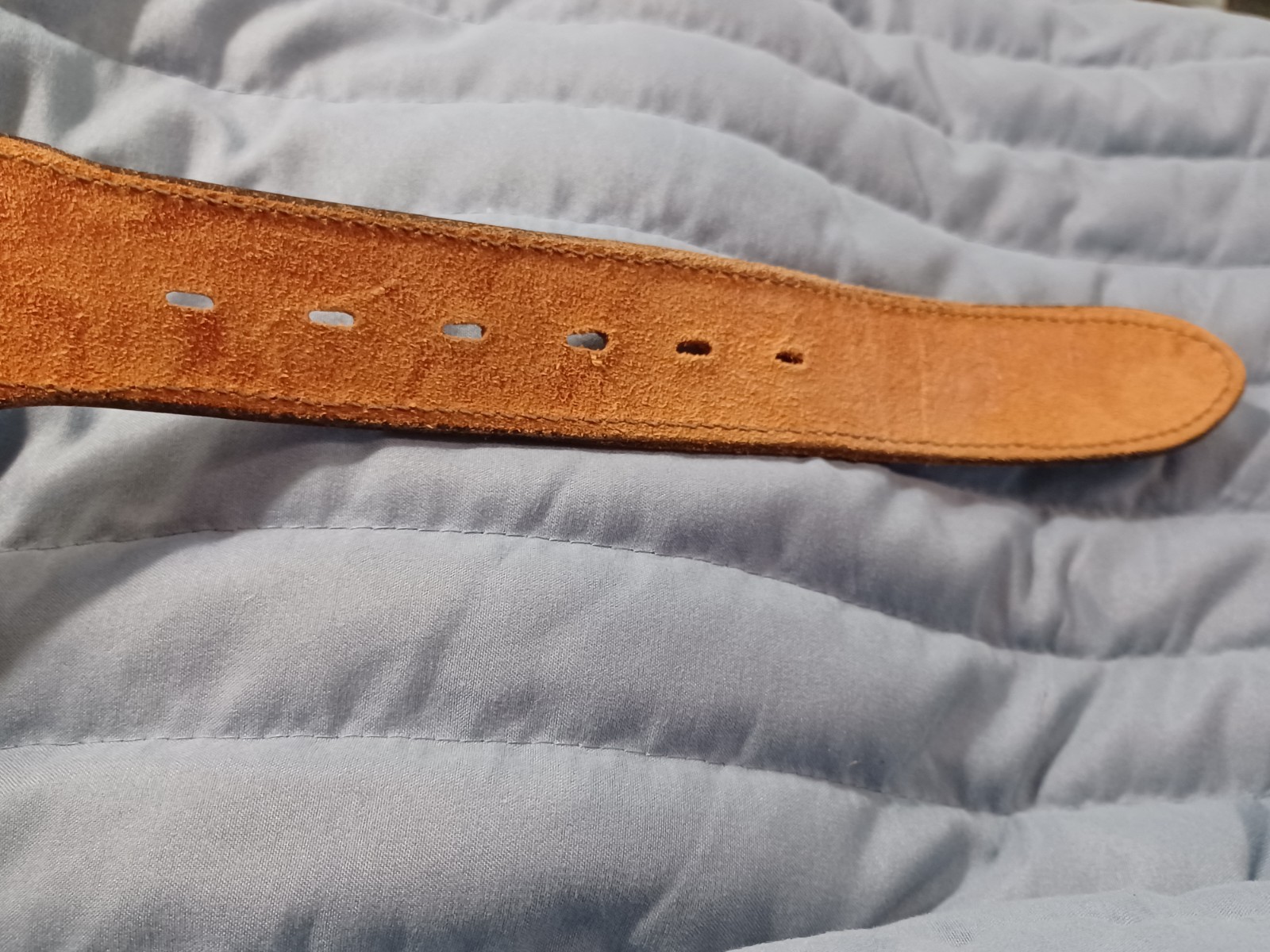 Vintage Used Comanche Brown Leather Belt With Stone Belt Buckle Size 40 (U28)