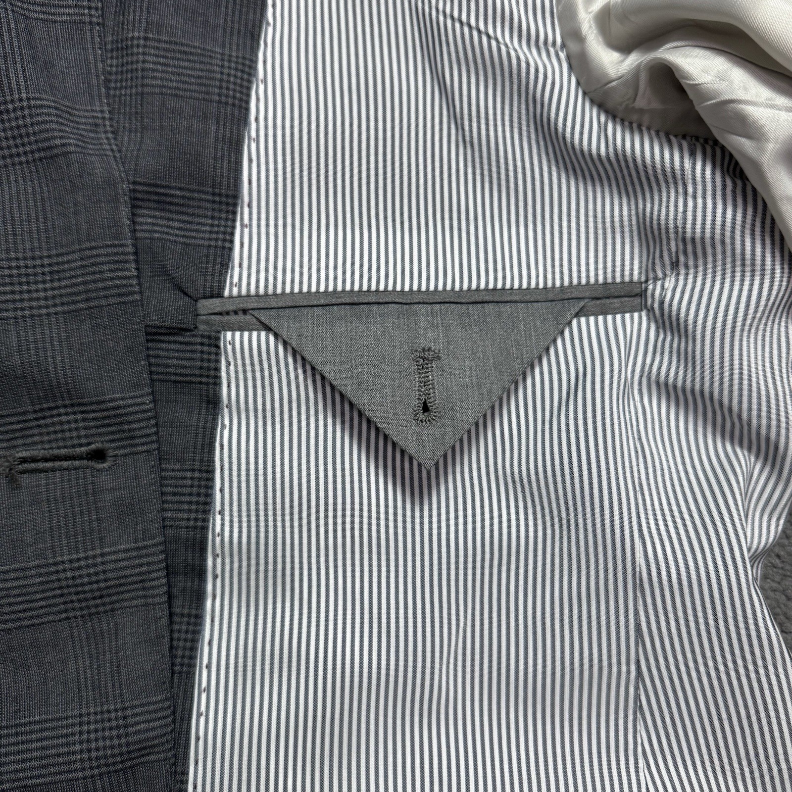 Todd Snyder Mayfair Fit Wool Glen Plaid Sport Coat Blazer Gray 36S Made USA
