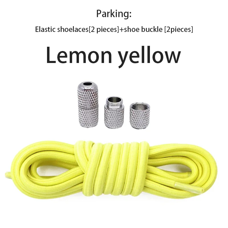 round Elastic Shoelaces for Sneakers No-Tie Tennis Shoe Laces with Rubber Band f