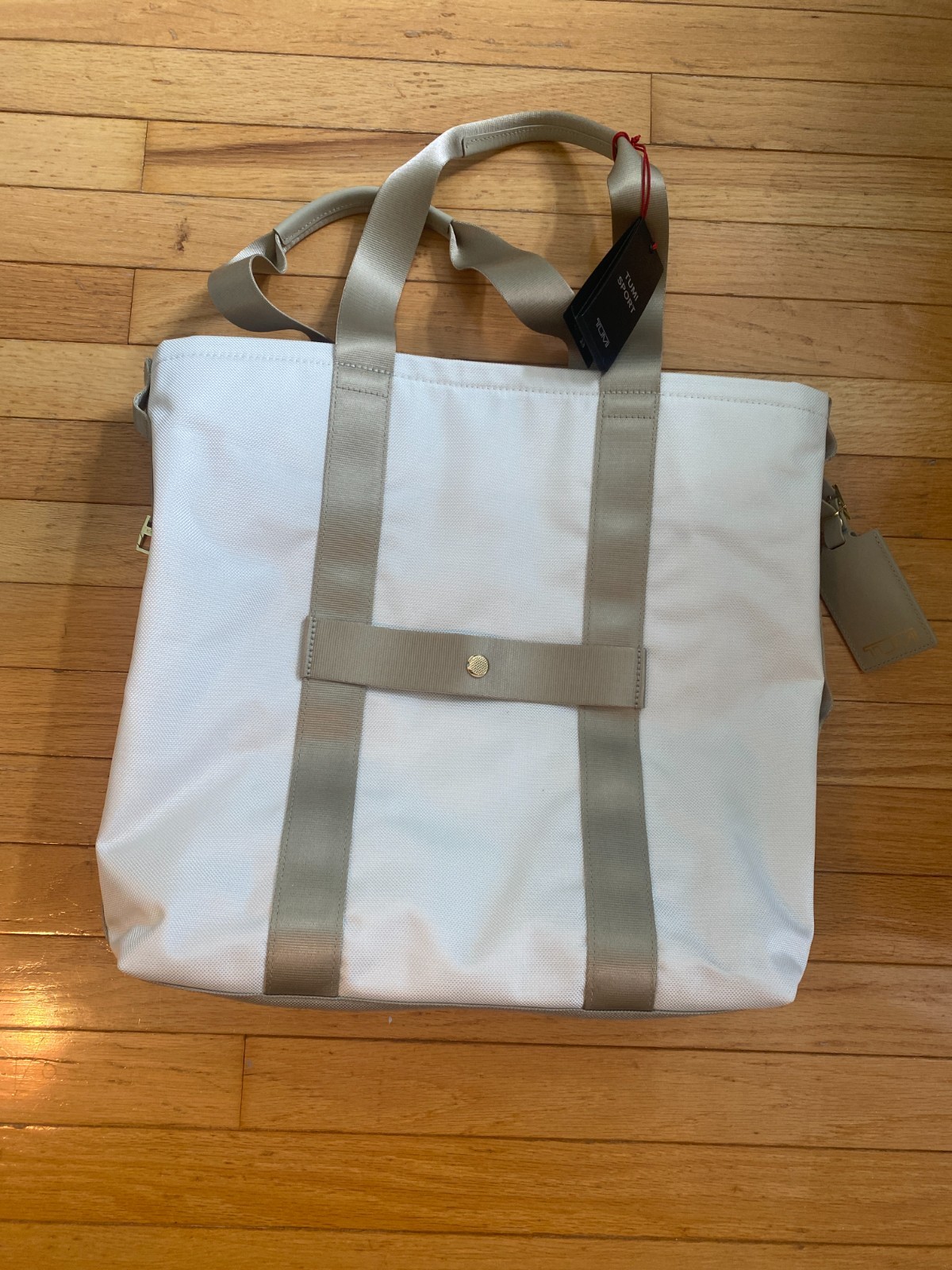 Tumi Essential North/South Tote Bag Off White/Tan – NWT
