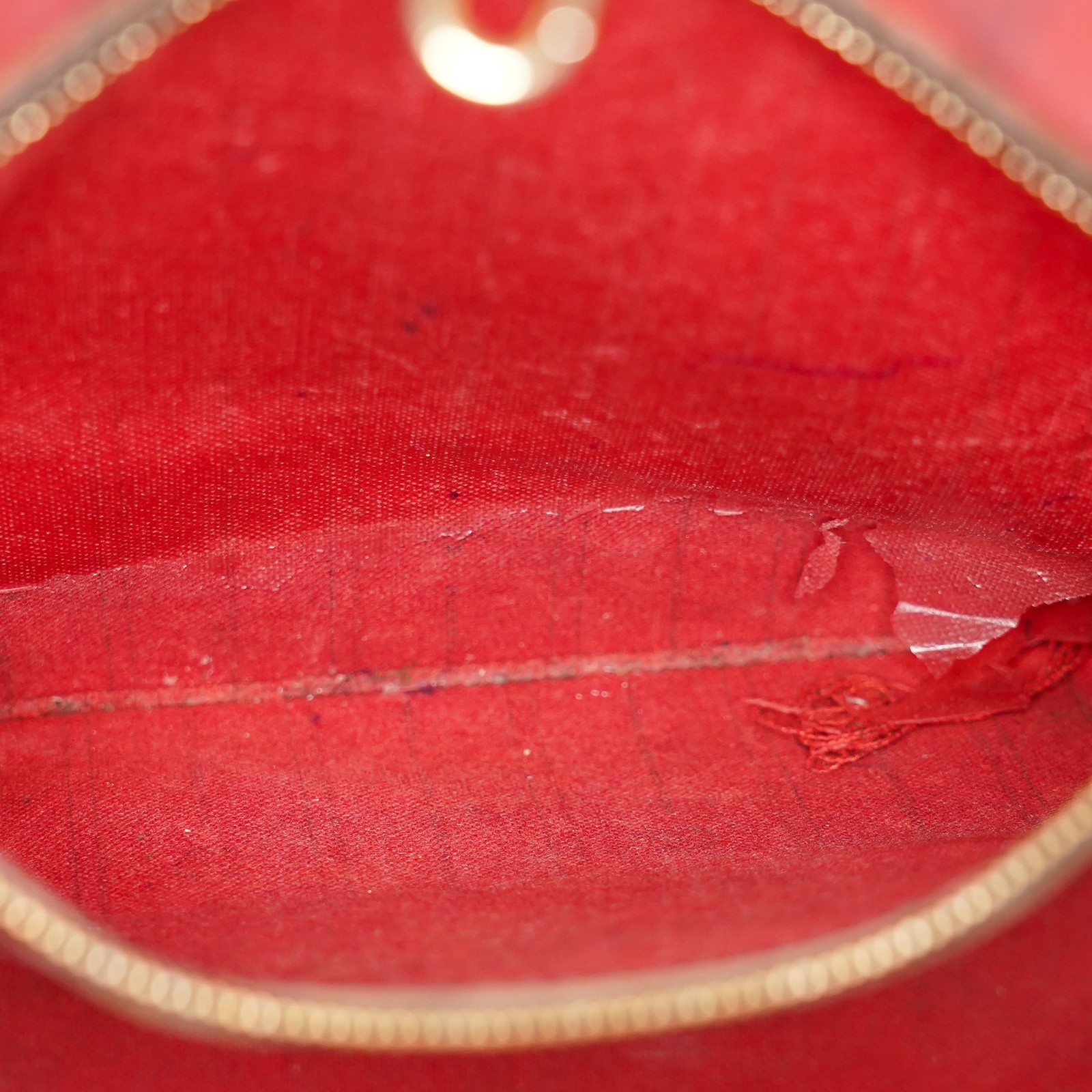 Louis Vuitton Neverfull MM Damier Ebene Red Interior Tote 05E053410016